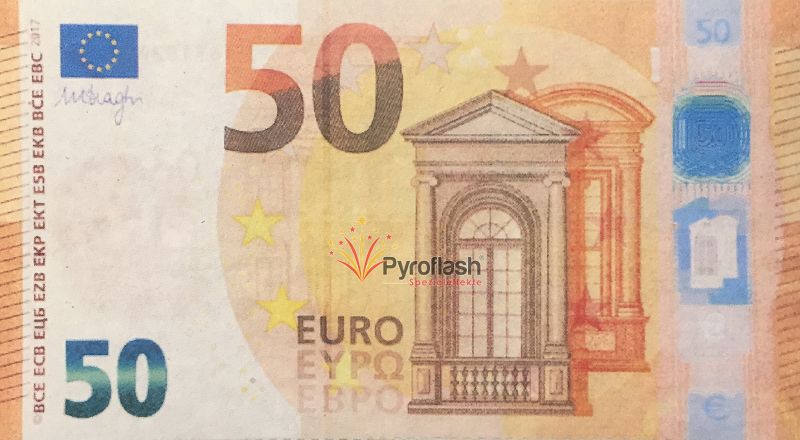 Pyrogeld, 50 EUR Scheine, 10 Stück
