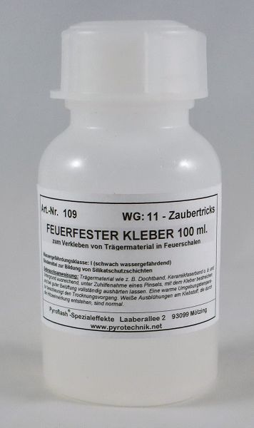 Feuerfester Kleber, 100 ml.