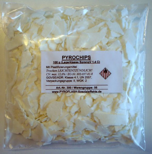 Pyrochips, weiß (gelb brennend), 100 g