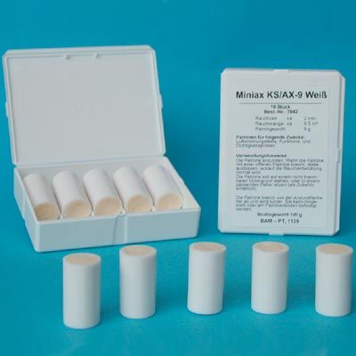 Rauchpatronen Miniax AX-9, weiß, 10 St., 2 Min.